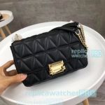 Newest Top Clone Michael Kors Black Genuine Leather Bag For Sale